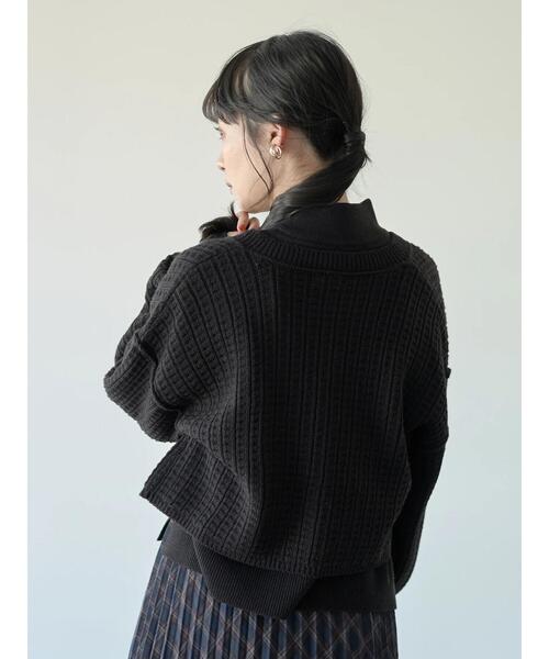 earth music&ecology（アースミュージックアンドエコロジー）の「SET2点ショートカーディガン+ニットプルオーバー＊（ニット/セーター・レディース・サックスブルー/ホワイト系その他2/ブラック・FREE）」の12枚目の写真