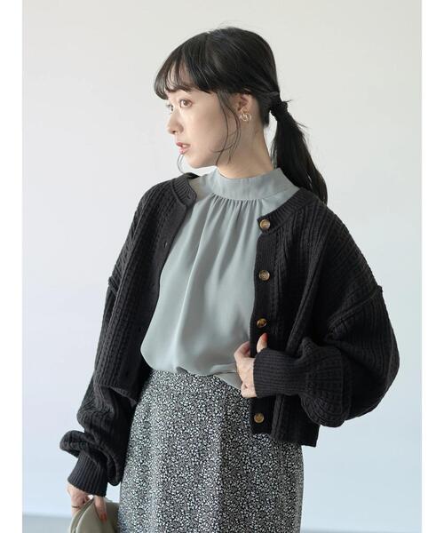 earth music&ecology（アースミュージックアンドエコロジー）の「SET2点ショートカーディガン+ニットプルオーバー＊（ニット/セーター・レディース・サックスブルー/ホワイト系その他2/ブラック・FREE）」の22枚目の写真