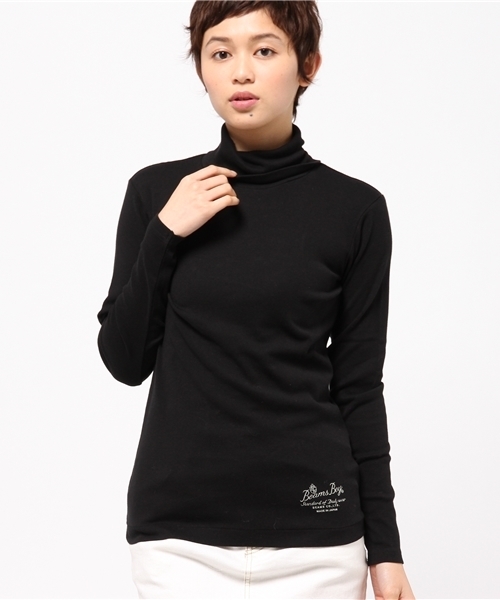 BEAMS BOY（ビームスボーイ）の「BEAMS BOY / フライス タートル 0063CL（Tシャツ/カットソー・レディース・ブラック・ONE SIZE）」の5枚目の写真