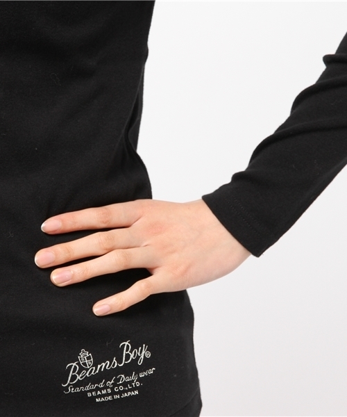 BEAMS BOY（ビームスボーイ）の「BEAMS BOY / フライス タートル 0063CL（Tシャツ/カットソー・レディース・ブラック・ONE SIZE）」の10枚目の写真