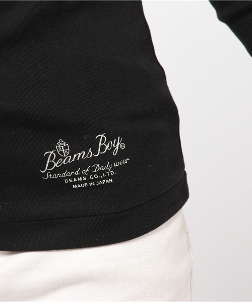 BEAMS BOY（ビームスボーイ）の「BEAMS BOY / フライス タートル 0063CL（Tシャツ/カットソー・レディース・ブラック・ONE SIZE）」の2枚目の写真