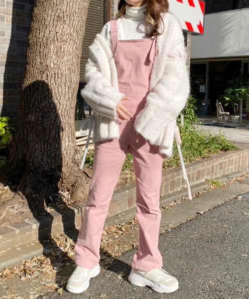 one after another NICE CLAUP（ワンアフターアナザーナイスクラップ）の「スペースダイの編み上げがアクセント！前後２Wayニットカーディガン（ニット/セーター・レディース・アイボリー/ブラック/ブルーグレー/ライトピンク・FREE）」の7枚目の写真