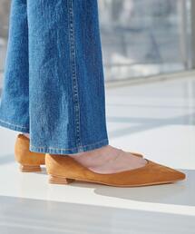 green label relaxing | ポインテッド フラットシューズ(1.5cmヒール) -撥水-(パンプス)