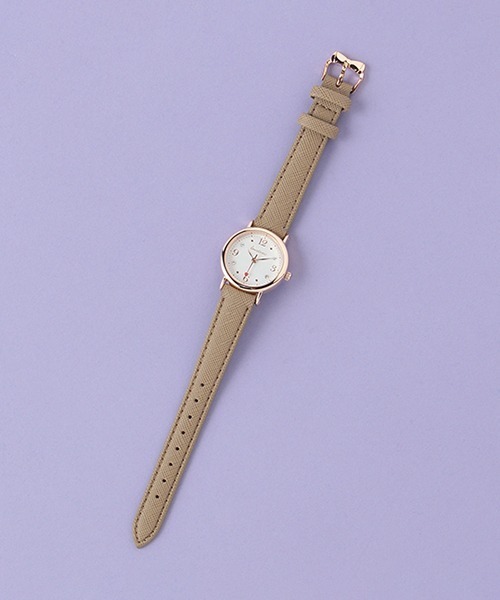LOVETOXIC（ラブトキシック）の「合皮リボンバックルウォッチ（アナログ腕時計・キッズ・オフホワイト/モカ・FREE）」の2枚目の写真