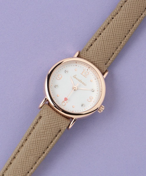 LOVETOXIC（ラブトキシック）の「合皮リボンバックルウォッチ（アナログ腕時計・キッズ・オフホワイト/モカ・FREE）」の4枚目の写真