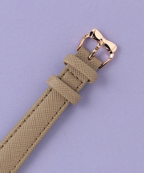 LOVETOXIC（ラブトキシック）の「合皮リボンバックルウォッチ（アナログ腕時計・キッズ・オフホワイト/モカ・FREE）」の5枚目の写真