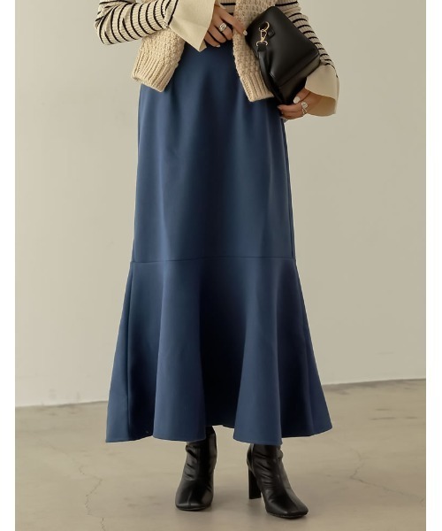 Re:EDIT（リエディ）の「[低身長/高身長サイズ有]軽くて暖かいリサイクルストレッチ起毛圧縮ニットソーマーメイドスカート（スカート・レディース・ピンク/ブルー/パープル/ベージュ/グレー系その他/ブラック・TALL/MEDIUM/LARGE/SHORT）」の4枚目の写真