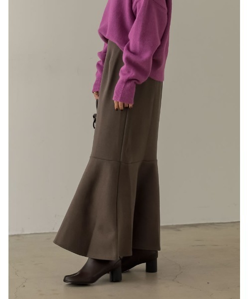 Re:EDIT（リエディ）の「[低身長/高身長サイズ有]軽くて暖かいリサイクルストレッチ起毛圧縮ニットソーマーメイドスカート（スカート・レディース・ピンク/ブルー/パープル/ベージュ/グレー系その他/ブラック・TALL/MEDIUM/LARGE/SHORT）」の19枚目の写真