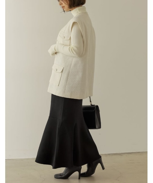 Re:EDIT（リエディ）の「[低身長/高身長サイズ有]軽くて暖かいリサイクルストレッチ起毛圧縮ニットソーマーメイドスカート（スカート・レディース・ピンク/ブルー/パープル/ベージュ/グレー系その他/ブラック・TALL/MEDIUM/LARGE/SHORT）」の18枚目の写真