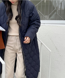 emi+ | キルティングフディーコート(ノーカラーコート)