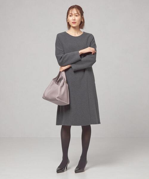 closet story(クローゼットストーリー)の「<closet story(クローゼットストーリー)>ブークレー サックワンピース(ワンピース・レディース・ブラック/ダークグレー/ケリー・FREE)」の13枚目の写真