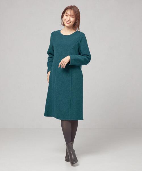 closet story(クローゼットストーリー)の「<closet story(クローゼットストーリー)>ブークレー サックワンピース(ワンピース・レディース・ブラック/ダークグレー/ケリー・FREE)」の12枚目の写真