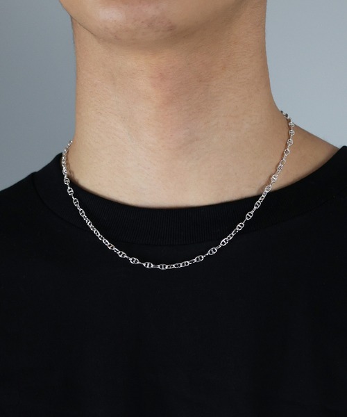 NUMBER (N)INE（ナンバーナイン）の「ショートチェーン ネックレス（ネックレス・メンズ・シルバー系その他2/ブラック系その他3/シルバー/ブラック/ブラック系その他2/シルバー系その他3・FREE）」の4枚目の写真