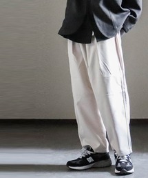 綿ツイル切替バルーンパンツ