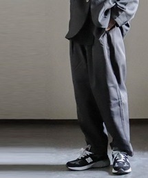 綿ツイル切替バルーンパンツ