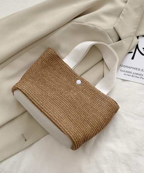 yuue' ( wear )(ユーイ)の「シンプルバスケット ハンドバッグ(ハンドバッグ・レディース・ホワイト/ブラック・FREE)」の16枚目の写真