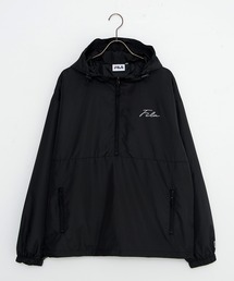 FILA フィラ ロゴ刺繍 ビックシルエット ドロップショルダー ハーフジップ フードアノラック マウンテンパーカー ウィンドブレーカー