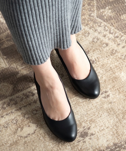 美品 グッチ シマ シェリーライン レザー ラウンドトゥ フラットパンプス　23 美品 グッチ シマ シェリーライン レザー ラウンドトゥ フラット