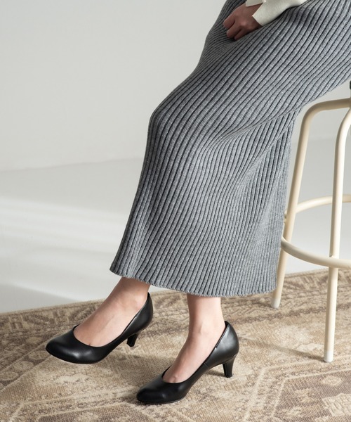 ラウンドトゥプレーンパンプス【Made in Japan】<ふわさら>＜痛くない