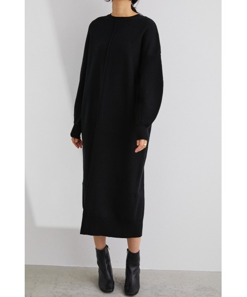 STYLEMIXER(スタイルミキサー)の「ウォッシャブルセンターシームニットワンピース(ワンピース・レディース・ブラック/ベージュ/グリーン・SMALL/MEDIUM)」の6枚目の写真