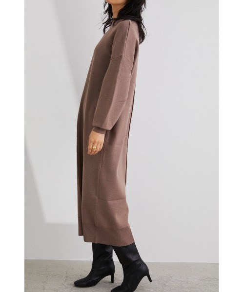 STYLEMIXER(スタイルミキサー)の「ウォッシャブルセンターシームニットワンピース(ワンピース・レディース・ブラック/ベージュ/グリーン・SMALL/MEDIUM)」の12枚目の写真