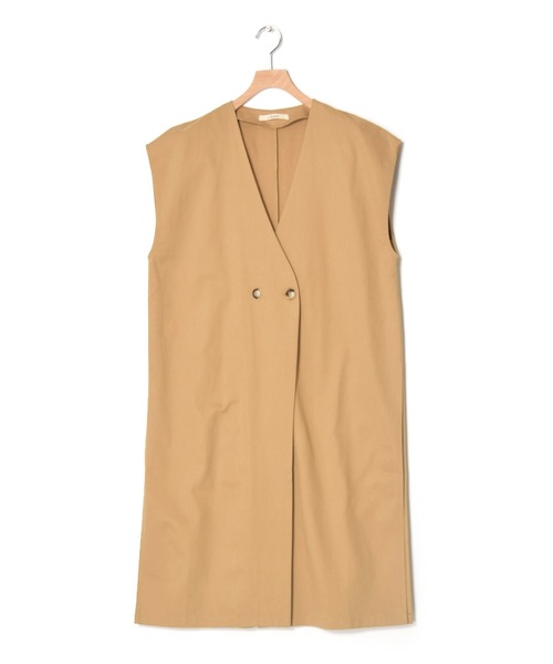 Alley by w closet（アリーバイダブルクローゼット）の「【Alley】【SETUP対応】おとなロングジレ（ベスト・レディース・モカ/キャメル/アイボリー/グリーン・FREE）」の8枚目の写真