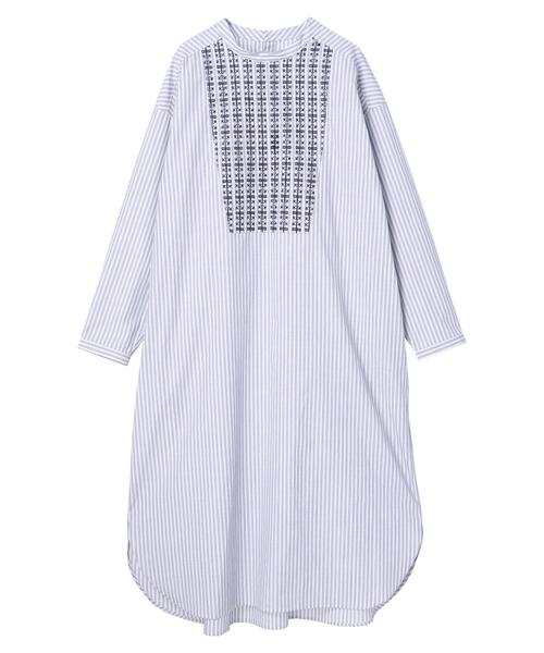 CRAFT STANDARD BOUTIQUE（クラフトスタンダードブティック）の「刺繍シャツワンピース　＊◆（シャツワンピース・レディース・アイボリー/ストライプ・FREE）」の22枚目の写真