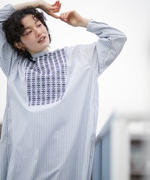 CRAFT STANDARD BOUTIQUE | 刺繍シャツワンピース　＊◆(シャツワンピース)