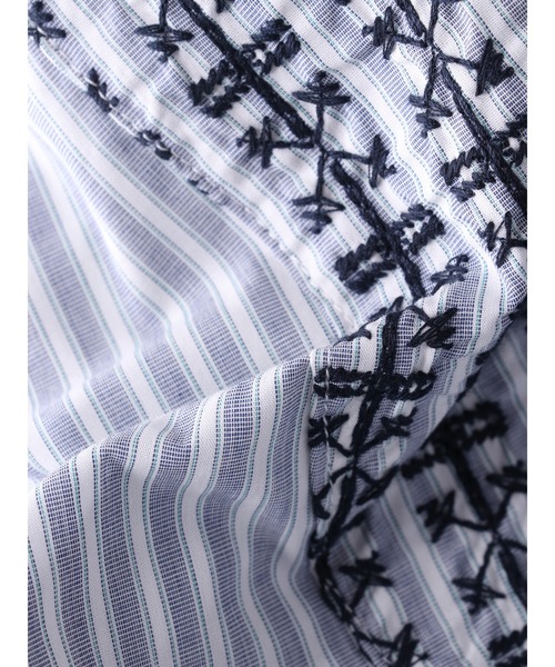 CRAFT STANDARD BOUTIQUE（クラフトスタンダードブティック）の「刺繍シャツワンピース　＊◆（シャツワンピース・レディース・アイボリー/ストライプ・FREE）」の11枚目の写真