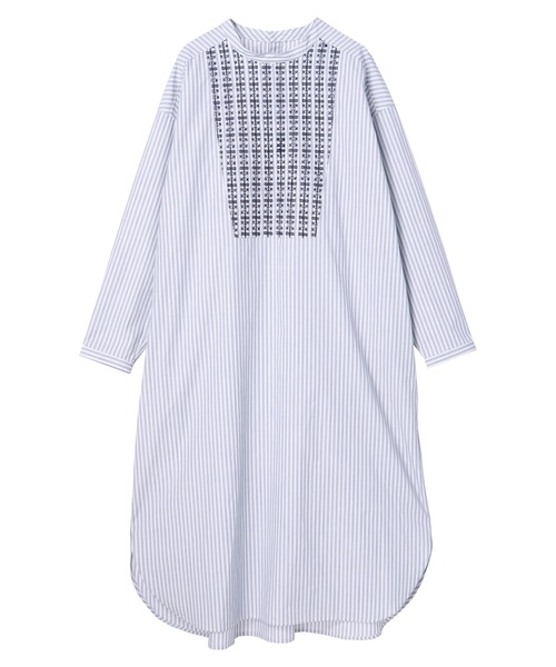 CRAFT STANDARD BOUTIQUE（クラフトスタンダードブティック）の「刺繍シャツワンピース　＊◆（シャツワンピース・レディース・アイボリー/ストライプ・FREE）」の19枚目の写真