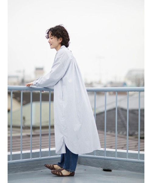 CRAFT STANDARD BOUTIQUE（クラフトスタンダードブティック）の「刺繍シャツワンピース　＊◆（シャツワンピース・レディース・アイボリー/ストライプ・FREE）」の13枚目の写真