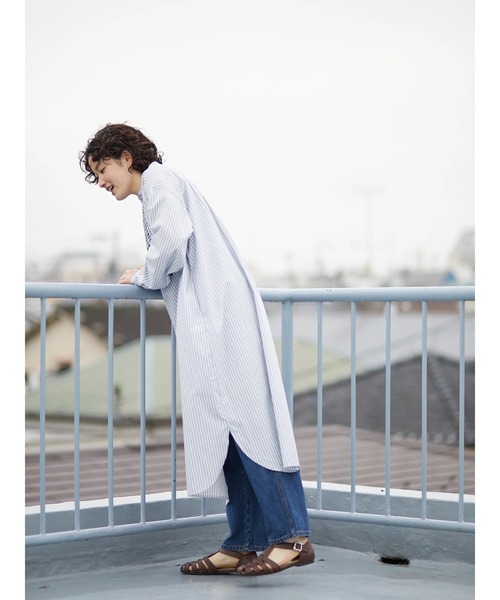 CRAFT STANDARD BOUTIQUE（クラフトスタンダードブティック）の「刺繍シャツワンピース　＊◆（シャツワンピース・レディース・アイボリー/ストライプ・FREE）」の14枚目の写真