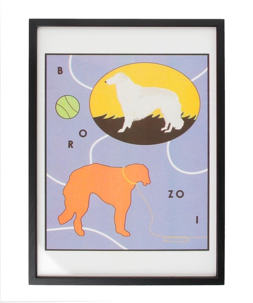 Common Noun(コモン ナウン)の「Common Noun/noi Borzoi 複製画(ポスター/アート・レディース・ホワイト/White・FREE)」の2枚目の写真