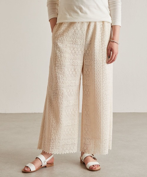 BEARDSLEY（ビアズリー）の「ウエストリブレースパンツ（その他パンツ・レディース・アイボリー/グレー・1/0）」の21枚目の写真