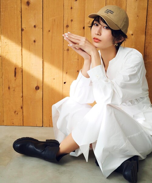 OPAQUE.CLIP（オペークドットクリップ）の「◆【OC】オーガニックコットン刺繍キャップ（キャップ・レディース・ダークグリーン/ボルドー/ライトベージュ・00）」の2枚目の写真