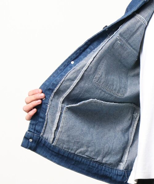 BACK NUMBER（バックナンバー）の「【BACK NUMBER】ビッグシルエットＧジャン（デニムジャケット・メンズ・オフホワイト/ブルー/ダークインディゴブルー・M/L/XL）」の6枚目の写真