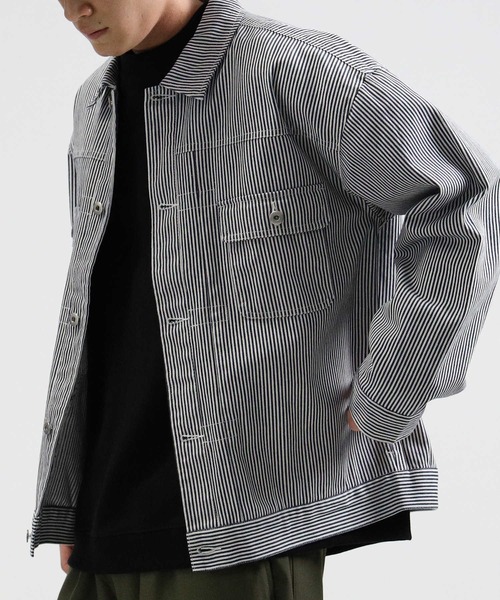 BACK NUMBER（バックナンバー）の「【BACK NUMBER】ビッグシルエットＧジャン（デニムジャケット・メンズ・オフホワイト/ブルー/ダークインディゴブルー・M/L/XL）」の12枚目の写真