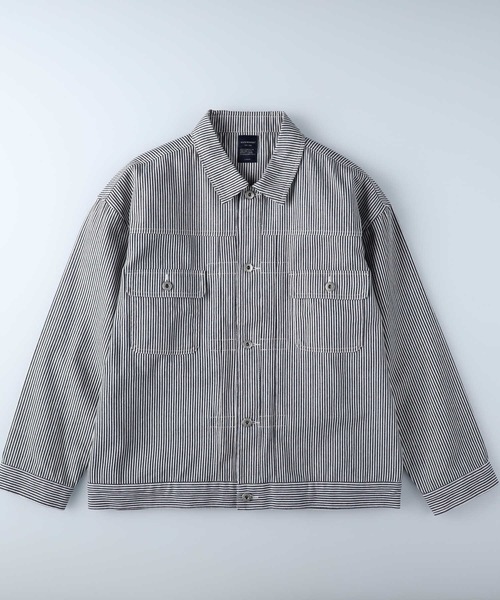 BACK NUMBER（バックナンバー）の「【BACK NUMBER】ビッグシルエットＧジャン（デニムジャケット・メンズ・オフホワイト/ブルー/ダークインディゴブルー・M/L/XL）」の18枚目の写真