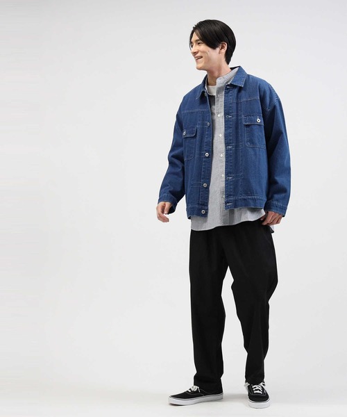BACK NUMBER（バックナンバー）の「【BACK NUMBER】ビッグシルエットＧジャン（デニムジャケット・メンズ・オフホワイト/ブルー/ダークインディゴブルー・M/L/XL）」の13枚目の写真