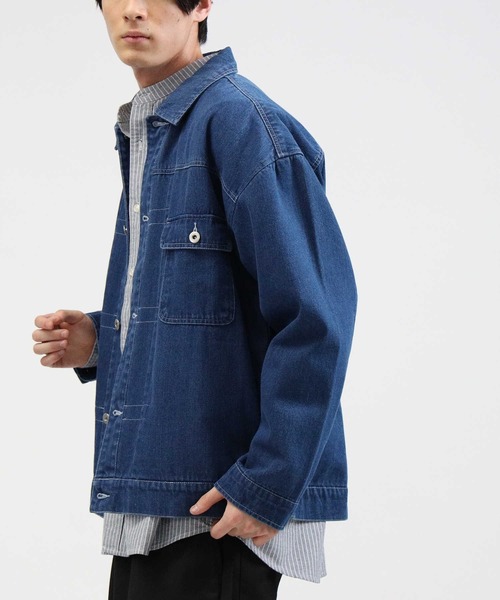 BACK NUMBER（バックナンバー）の「【BACK NUMBER】ビッグシルエットＧジャン（デニムジャケット・メンズ・オフホワイト/ブルー/ダークインディゴブルー・M/L/XL）」の15枚目の写真