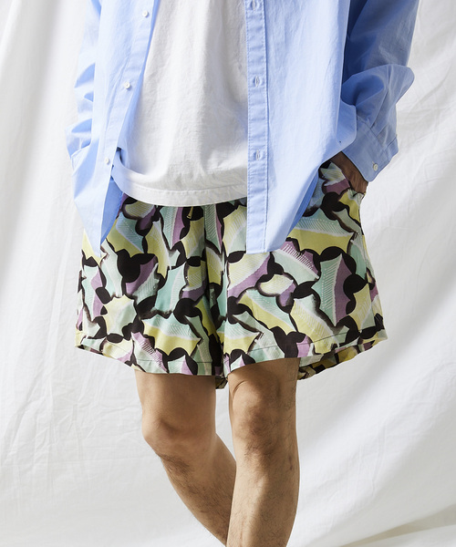 JOURNAL STANDARD relume(ジャーナルスタンダード レリューム)の「【King Kole / キングコール】別注 プリントショーツ(その他パンツ・メンズ・ライトイエロー/パープル/グリーン/ベージュ系その他・MEDIUM/LARGE/M)」の1枚目の写真