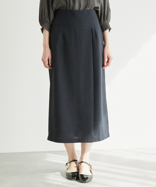 ROPE' PICNIC(ロペピクニック)の「【着丈が選べる/着丈長め】リネンライクラップスカート(スカート・レディース・ベージュ/ネイビー/サックスブルー/ラベンダー・40/38/36)」の22枚目の写真