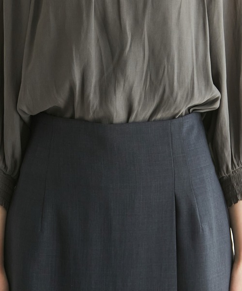 ROPE' PICNIC(ロペピクニック)の「【着丈が選べる/着丈長め】リネンライクラップスカート(スカート・レディース・ベージュ/ネイビー/サックスブルー/ラベンダー・40/38/36)」の21枚目の写真