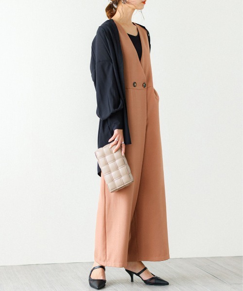 BEIGE オールインワン 予約]アシンメトリーシアー切替オールインワン/アイボリー – Lumier