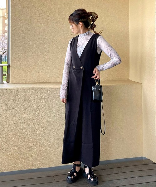 chouchou ラップ風オールインワン ブラック chouchou ラップ風オールインワン ブラック