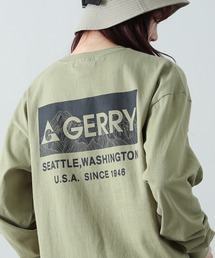 GERRY（ジェリー）の「【GERRY】別注 プリント ワンポイント 刺しゅう 長袖Tシャツ（Tシャツ/カットソー）」