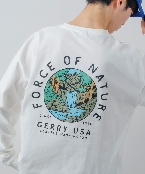【GERRY】別注プリント長袖Tシャツ