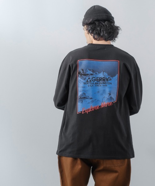 【GERRY】別注プリント長袖Tシャツ
