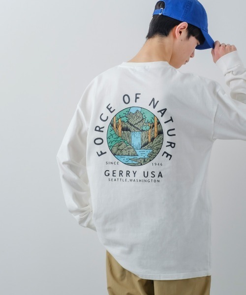 【GERRY】別注プリント長袖Tシャツ