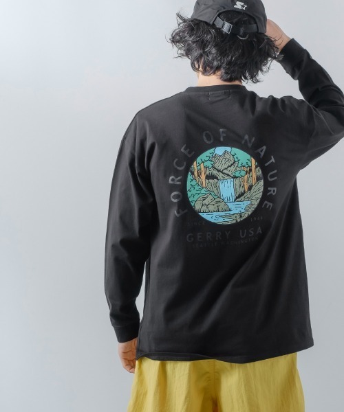 【GERRY】別注プリント長袖Tシャツ